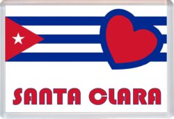 Santa Clara - Love Cuba/Cuban Towns & Cities Flag - Jumbo Fridge Magnet Souvenir Gift Present