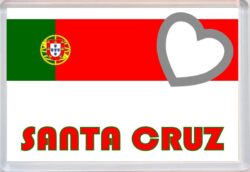 Santa Cruz - Love Portugal/Portuguese Towns & Cities Flag - Jumbo Fridge Magnet Souvenir Gift Present