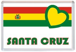 Santa Cruz - Love Bolivia/Bolivian Towns & Cities Flag - Jumbo Fridge Magnet Souvenir Gift Present