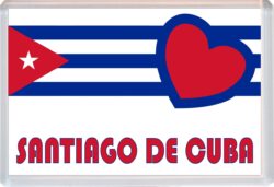 Santiago de Cuba - Love Cuba/Cuban Towns & Cities Flag - Jumbo Fridge Magnet Souvenir Gift Present