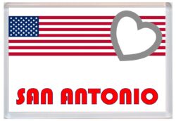 San Antonio - Love USA/United States of America Towns & Cities Flag - Jumbo Fridge Magnet Souvenir Gift