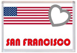San Francisco - Love USA/United States of America Towns & Cities Flag - Jumbo Fridge Magnet Souvenir Gift