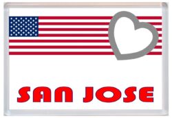 San Jose - Love USA/United States of America Towns & Cities Flag - Jumbo Fridge Magnet Souvenir Gift