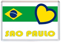 Sao Paulo - Love Brazil/Brazilian Towns & Cities Flag - Jumbo Fridge Magnet Souvenir Gift Present