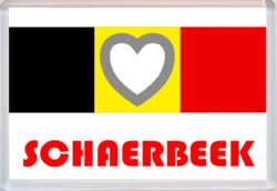 Schaerbeek - Love Belgium/Belgian Towns & Cities Flag - Jumbo Fridge Magnet Souvenir Gift Present