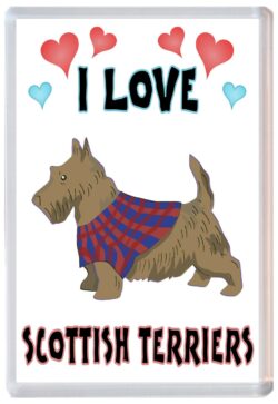 I Love Scottish Terries - Jumbo Fridge Magnet Souvenir Gift Present