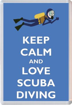Keep Calm and Love Scuba Diving - Jumbo Fridge Magnet Souvenir Gift Present