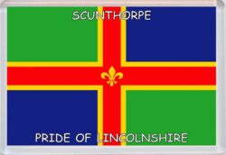 Scunthorpe - Pride of Lincolnshire County Flag - Jumbo Fridge Magnet Souvenir Gift Present