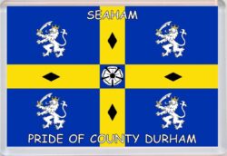 Seaham - Pride of County Durham Flag - Jumbo Fridge Magnet Souvenir Gift Present