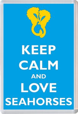 Keep Calm and Love Seahorses - Jumbo Fridge Magnet Souvenir Gift Present