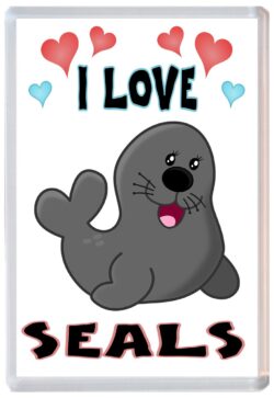 I Love Seals - Jumbo Fridge Magnet Souvenir Gift Present