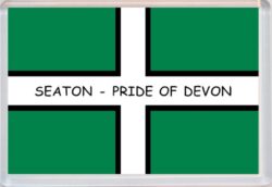 Seaton - Pride of Devon County Flag - Jumbo Fridge Magnet Souvenir Gift Present