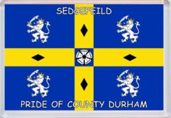 Sedgefield - Pride of County Durham Flag - Jumbo Fridge Magnet Souvenir Gift Present