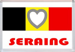 Seraing - Love Belgium/Belgian Towns & Cities Flag - Jumbo Fridge Magnet Souvenir Gift Present