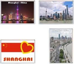 Shanghai - China - 4 PACK - Jumbo Fridge Magnet Souvenir Gift Present