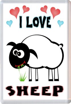 I Love Sheep - Jumbo Fridge Magnet Souvenir Gift Present