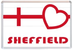 Sheffield - Love England/English Towns & Cities Flag - Jumbo Fridge Magnet Souvenir Gift Present