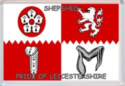 Shepshed - Pride of Leicestershire County Flag - Jumbo Fridge Magnet Souvenir Gift Present