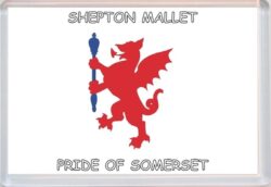 Shepton Mallet - Pride of Somerset County Flag - Jumbo Fridge Magnet Souvenir Gift