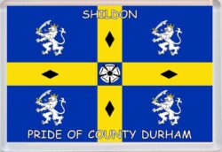 Shildon - Pride of County Durham Flag - Jumbo Fridge Magnet Souvenir Gift Present