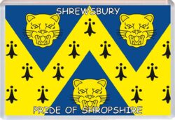 Shrewsbury - Pride of Shropshire County Flag - Jumbo Fridge Magnet Souvenir Gift