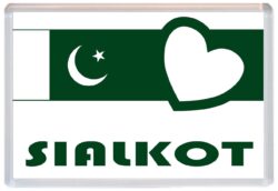Sialkot - Love Pakistan/Pakistani Towns & Cities Flag - Jumbo Fridge Magnet Souvenir Gift