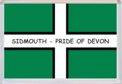 Sidmouth - Pride of Devon County Flag - Jumbo Fridge Magnet Souvenir Gift Present