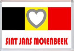 Sint Jans Molenbeek - Love Belgium/Belgian Towns & Cities Flag - Jumbo Fridge Magnet Souvenir Gift Present