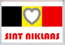 Sint Niklaas - Love Belgium/Belgian Towns & Cities Flag - Jumbo Fridge Magnet Souvenir Gift Present