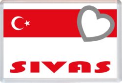 Sivas - Love Turkey/Turkish Towns & Cities Flag - Jumbo Fridge Magnet Souvenir Gift Present