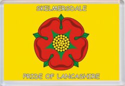 Skelmsersdale - Pride of Lancashire County Flag - Jumbo Fridge Magnet Souvenir Gift Present