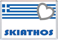 Skiathos - Love Greece/Greek Towns & Cities Flag - Jumbo Fridge Magnet Souvenir Gift Present