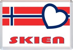 Skien - Love Norway/Norwegian Towns & Cities Flag - Jumbo Fridge Magnet Souvenir Gift Present