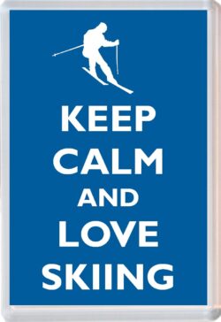 Keep Calm and Love Skiing - Jumbo Fridge Magnet Souvenir Gift Present