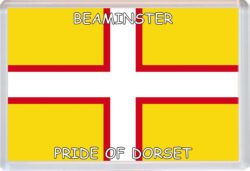 Beaminster - Pride of Dorset County Flag - Jumbo Fridge Magnet Souvenir Gift Present