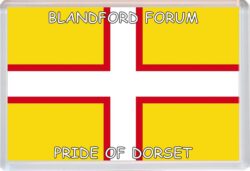 Blandford Forum - Pride of Dorset County Flag - Jumbo Fridge Magnet Souvenir Gift Present
