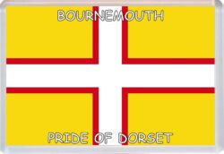 Bournemouth - Pride of Dorset County Flag - Jumbo Fridge Magnet Souvenir Gift Present