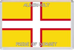 Alderholt - Pride of Dorset County Flag - Jumbo Fridge Magnet Souvenir Gift Present