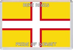 Bere Regis - Pride of Dorset County Flag - Jumbo Fridge Magnet Souvenir Gift Present