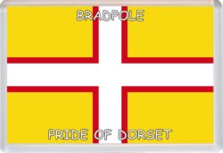 Bradpole - Pride of Dorset County Flag - Jumbo Fridge Magnet Souvenir Gift Present