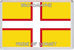 Broadmayne - Pride of Dorset County Flag - Jumbo Fridge Magnet Souvenir Gift Present
