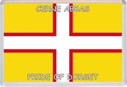 Cerne Abbas - Pride of Dorset County Flag - Jumbo Fridge Magnet Souvenir Gift Present