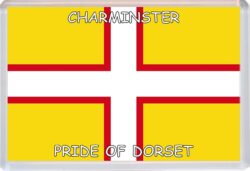 Charminster - Pride of Dorset County Flag - Jumbo Fridge Magnet Souvenir Gift Present