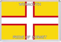 Weymouth - Pride of Dorset County Flag - Jumbo Fridge Magnet Souvenir Gift Present