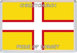Christchurch - Pride of Dorset County Flag - Jumbo Fridge Magnet Souvenir Gift Present