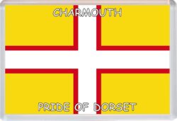 Charmouth  - Pride of Dorset County Flag - Jumbo Fridge Magnet Souvenir Gift Present