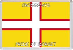 Crossways - Pride of Dorset County Flag - Jumbo Fridge Magnet Souvenir Gift Present