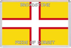 Broadstone - Pride of Dorset County Flag - Jumbo Fridge Magnet Souvenir Gift Present