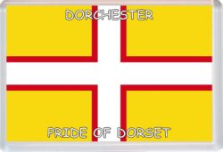 Dorchester - Pride of Dorset County Flag - Jumbo Fridge Magnet Souvenir Gift Present