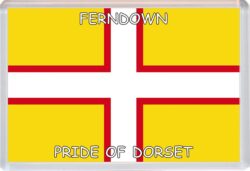 Ferndown - Pride of Dorset County Flag - Jumbo Fridge Magnet Souvenir Gift Present